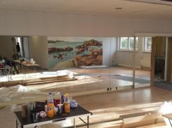 Wandspiegel Fitnessraum im bau